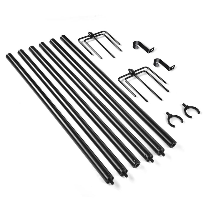 TheLAShop 10 ft Sun Shade Posts Aluminum String Light Planter Poles 2ct/pk Image