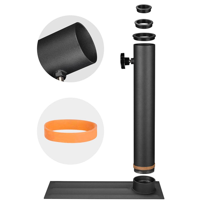 TheLAShop 16"x6" Metal Telescoping Tailgating Flagpoles Tire Stand Image