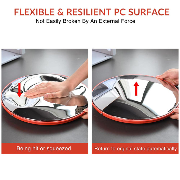 TheLAShop 24" Wide Angle Security Convex Road PC Mirror Driveway Safety Image
