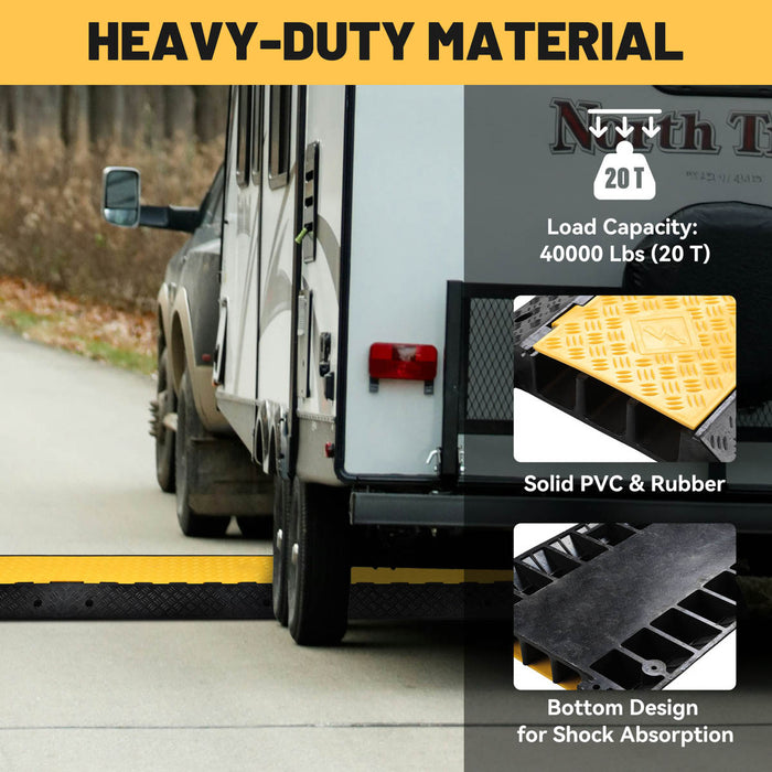 TheLAShop 3-channel Hose Cable Protector Ramp Cover 3" Cables Image
