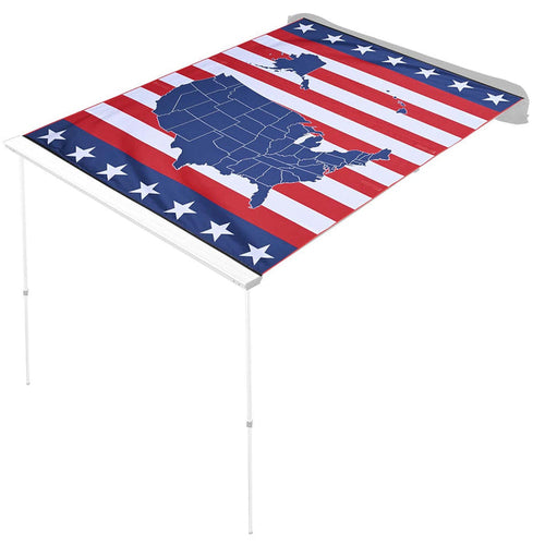 TheLAShop 6' 7" x 8' 2" Car Awning Canopy (6.5'x7.7') UV30+ PU2,000mm Image