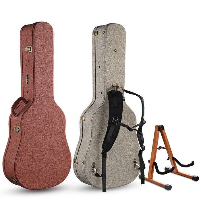 TheLAShop Backpack Guitar Case with Stand for Acoustic Guitar Image