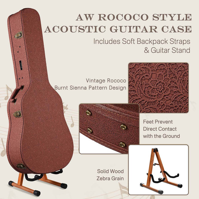 TheLAShop Backpack Guitar Case with Stand for Acoustic Guitar Image