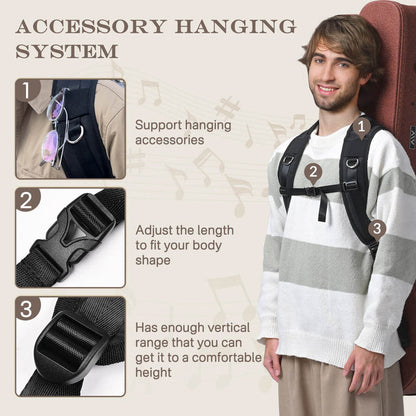 TheLAShop Backpack Guitar Case with Stand for Acoustic Guitar Image