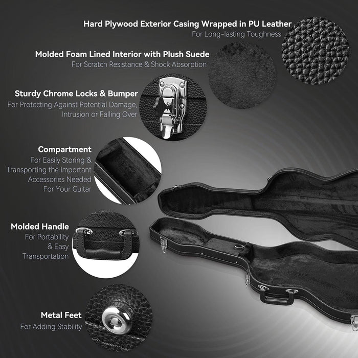 TheLAShop Electric Guitar Hardshell Case with Lock for Stratocaster Guitars Image