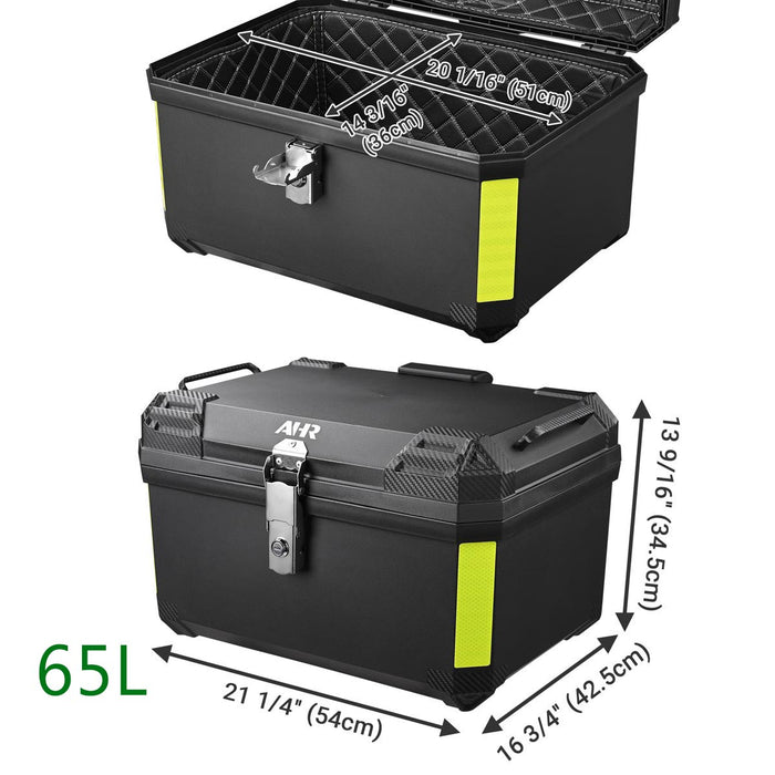 TheLAShop Rectangular Motorcycle Trunk with Backrest Scooter Top Case Image