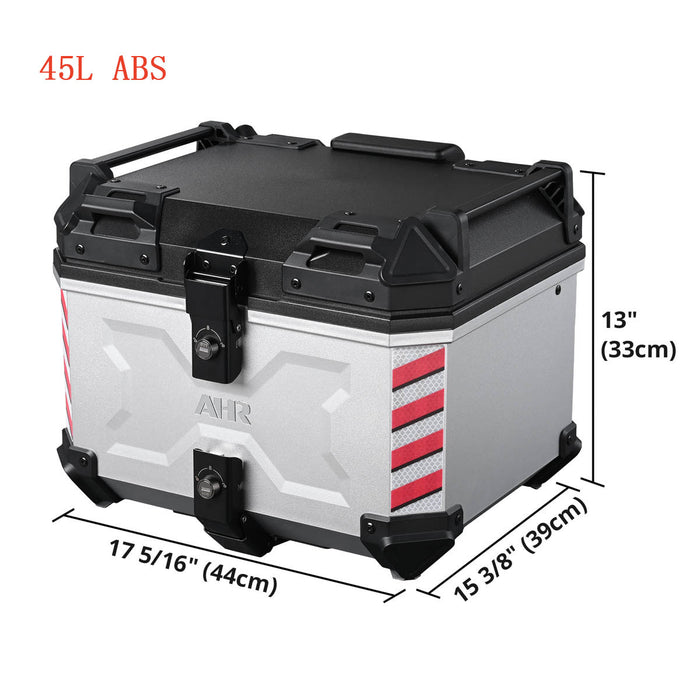 TheLAShop Rectangular Motorcycle Trunk with Backrest Scooter Top Case Image