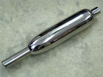 Triumph muffler UK Made T120 TR6 650 Burgess silencer 1 1/2" inlet Trophy Tiger
