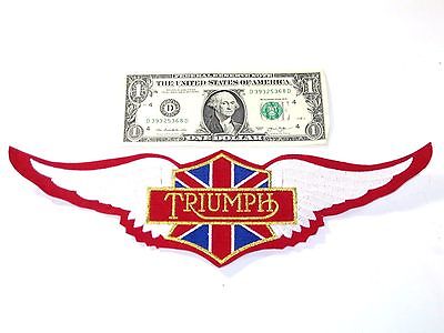 Triumph Wings Back Patch vintage embroidered jacket British Union Jack UK
