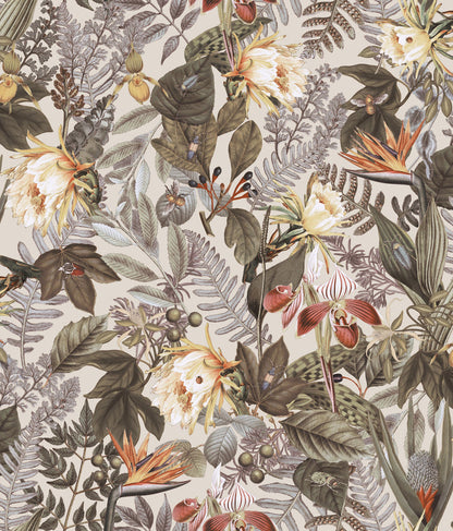 Tropical Flowers Peel and Stick Wallpaper by WallPops