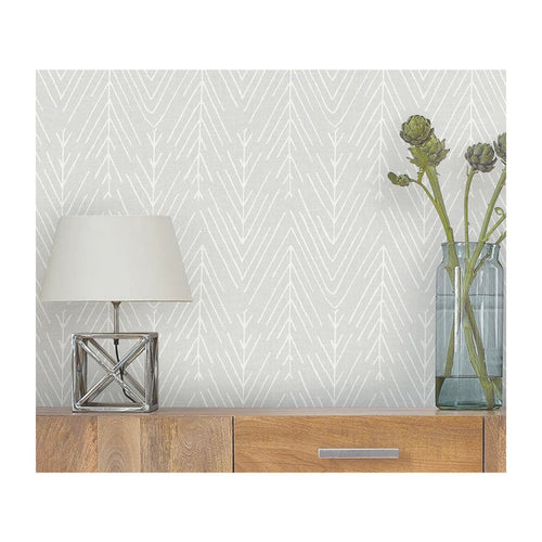 Twig Hygge Herringbone P&S Wallpaper in a room setting