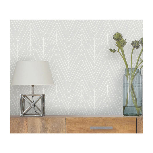 Twig Hygge Herringbone P&S Wallpaper in a room setting