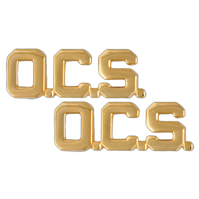 U.S. Army O.C.S. Gold Brite Collar Devices (Pair), Officer