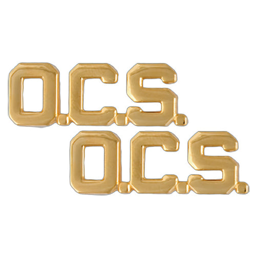 U.S. Army O.C.S. Gold Brite Collar Devices (Pair), Officer