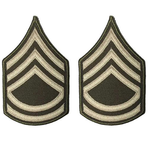 U.S. Army Sergeant First Class E-7 Rank Chevron Patches, AGSU Green Service Uniform
