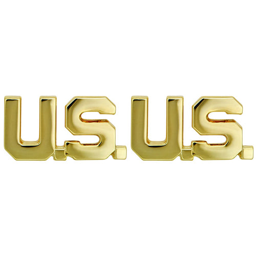 U.S. Army U.S. Gold Brite Collar Devices (Pair), Officer