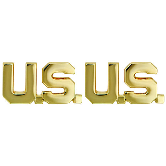U.S. Army U.S. Gold Brite Collar Devices (Pair), Officer