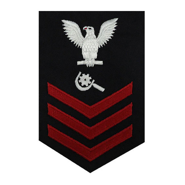U.S. Navy Machinery Repairman Rating Patch, Blue (Tailored to E-4, E-5, or E-6)