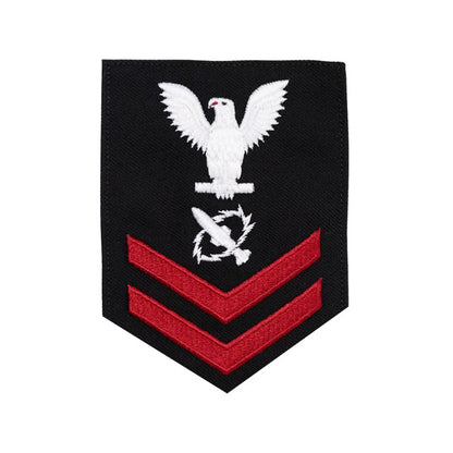 U.S. Navy Missile Technician (MT) Rating Patch, Blue (Tailored to E-4, E-5, or E-6)