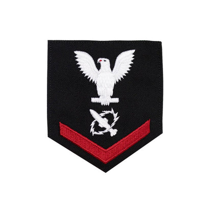 U.S. Navy Missile Technician (MT) Rating Patch, Blue (Tailored to E-4, E-5, or E-6)
