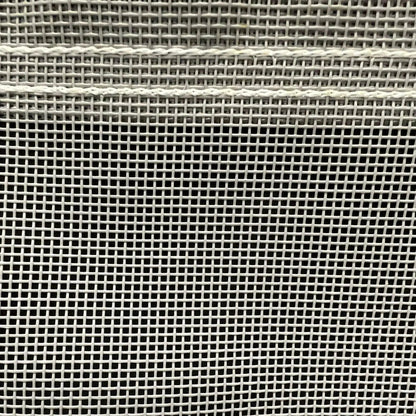 Gray 6' x 8' vinyl mesh tarp displaying coated mesh surface and durable trim