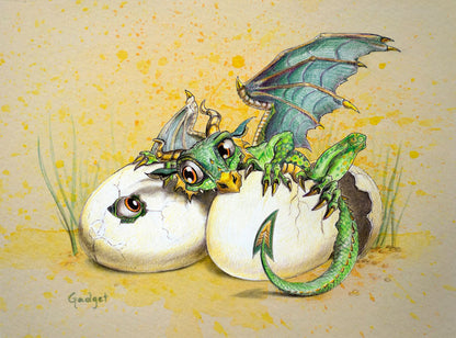 Waiting for a Friend Greetings Green by Gadget