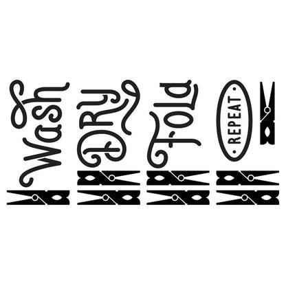 Wash Dry Fold Repeat Wall Decals by WallPops