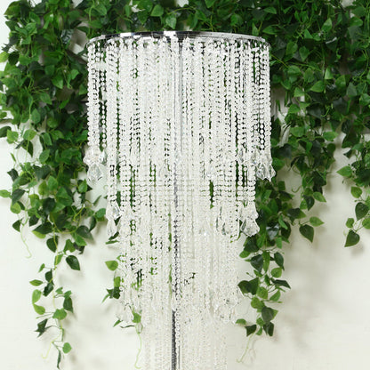 crystal centerpiece, beaded table centerpiece, chandelier stand, floral stand, beaded flower stand, flower stand, waterfall crystal floral stand#color_parent