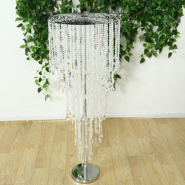 crystal centerpiece, beaded table centerpiece, chandelier stand, floral stand, beaded flower stand, flower stand, waterfall crystal floral stand#color_parent