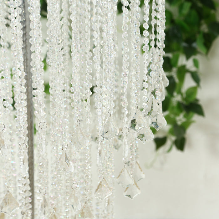 crystal centerpiece, beaded table centerpiece, chandelier stand, floral stand, beaded flower stand, flower stand, waterfall crystal floral stand#color_parent