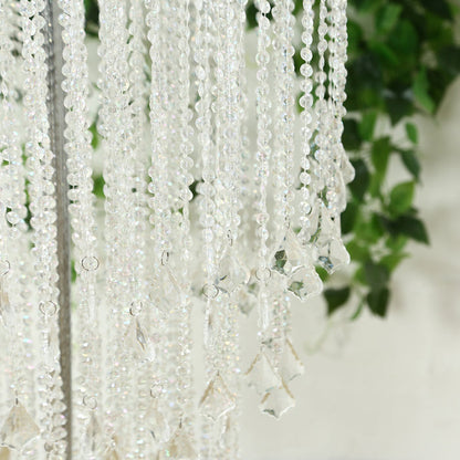 crystal centerpiece, beaded table centerpiece, chandelier stand, floral stand, beaded flower stand, flower stand, waterfall crystal floral stand#color_parent