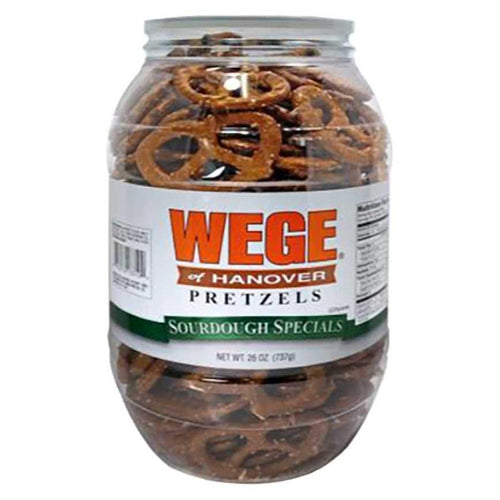 Wege of Hanover Sourdough Specials Hard Pretzels Barrel 26 oz.