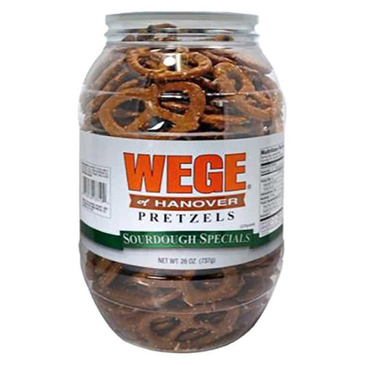 Wege of Hanover Sourdough Specials Hard Pretzels Barrel 26 oz.