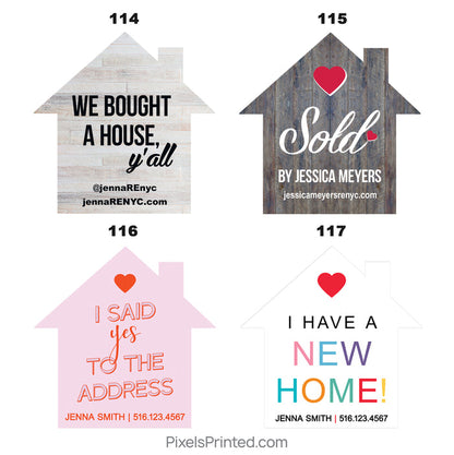We Bought a House Y’all Sign | Fun House Shaped Realtor Prop - PixelsPrinted