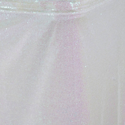 table skirt, table skirt velcro, table skirt design, table skirt linen, sequin table skirt#color_iridescent-white