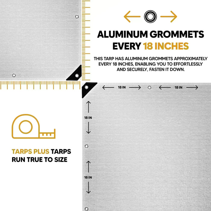 White multiuse polyethylene tarps designed for broad outdoor protection applications