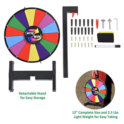 TheLAShop 12" Prize Wheel Tabletop Colorful Dry Erase Image