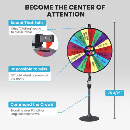TheLAShop 36" Dry Erase Prize Wheel with Stand - Custom & 3 Style Options Image