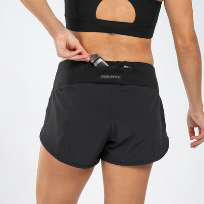 Zoot Sports RUN BOTTOMS Women's Elite Run 3" Short - Jet Black
