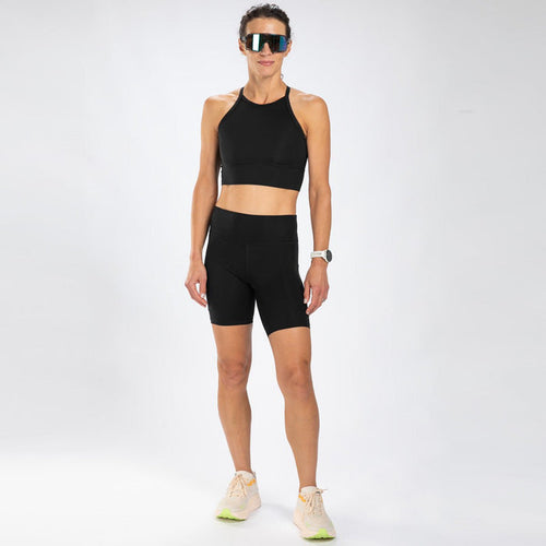 Zoot Sports RUN BOTTOMS Women's Elite Run 8" High-Rise Short - Jet Black