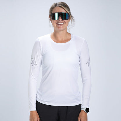 Zoot Sports RUN TEE Women's Ltd Run Sun Stop Ls Tee - UPF White