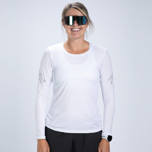 Zoot Sports RUN TEE Women's Ltd Run Sun Stop Ls Tee - UPF White