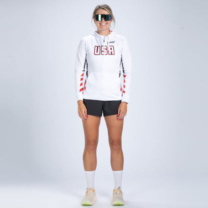 Zoot Sports RUN HOODIE Women's Ltd Run Thermal Hoodie - USA Flag