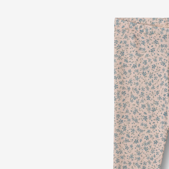 Wheat Wool Wool Leggings Agi Legging 1481 blue flowers