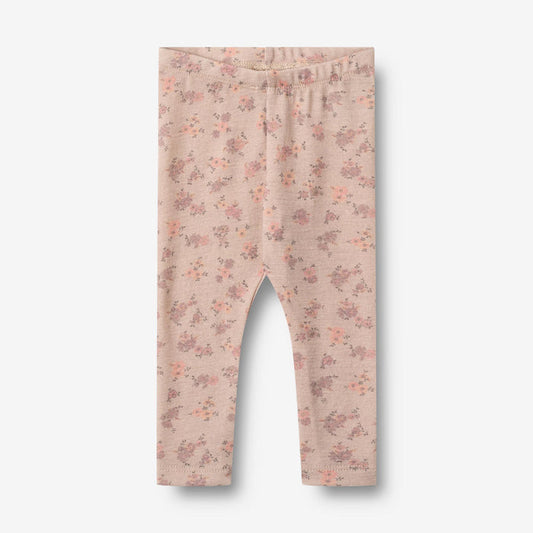 Wheat Wool Wool Leggings Agi | Baby Legging 1358 lilac flowers