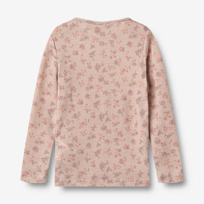 Wheat Wool Wool T-Shirt L/S Alfie Jersey Tops and T-Shirts 1358 lilac flowers