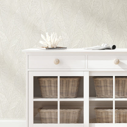 Woven Reed Stitch P&S Wallpaper in a room setting