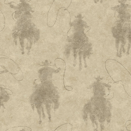 Yellowstone Stockman Silhouette P&S Wallpaper by WallPops