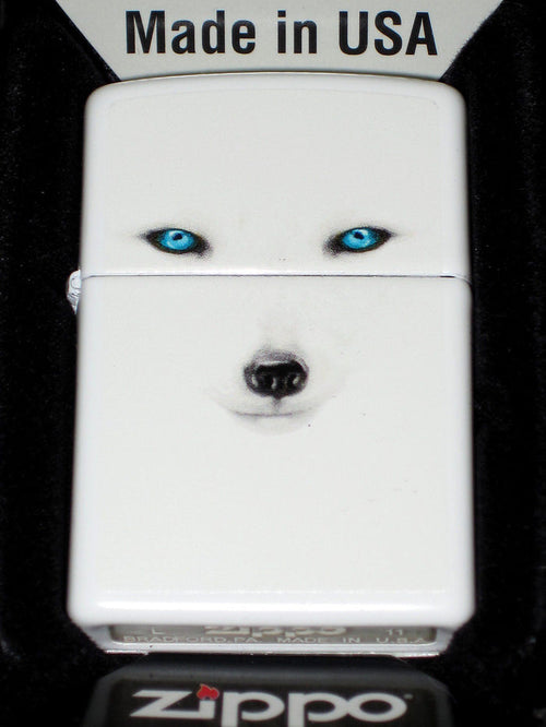 Zippo cigarette lighter BS Artic Fox White Snow Made in USA NEW Foxy