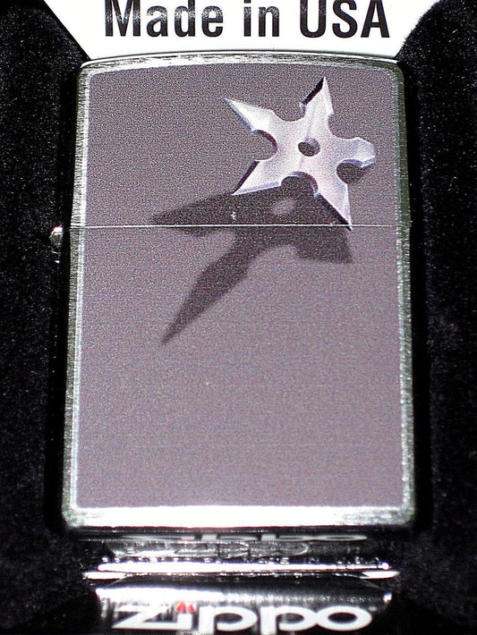Zippo cigarette lighter Five Pointed Throwing Dart BS Star Ninja shuriken NEW